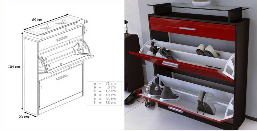 qualité prix du range chaussures design